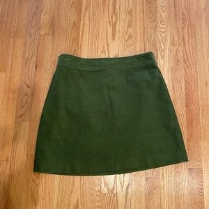 Women’s J.Crew Corduroy Olive Green Skirt